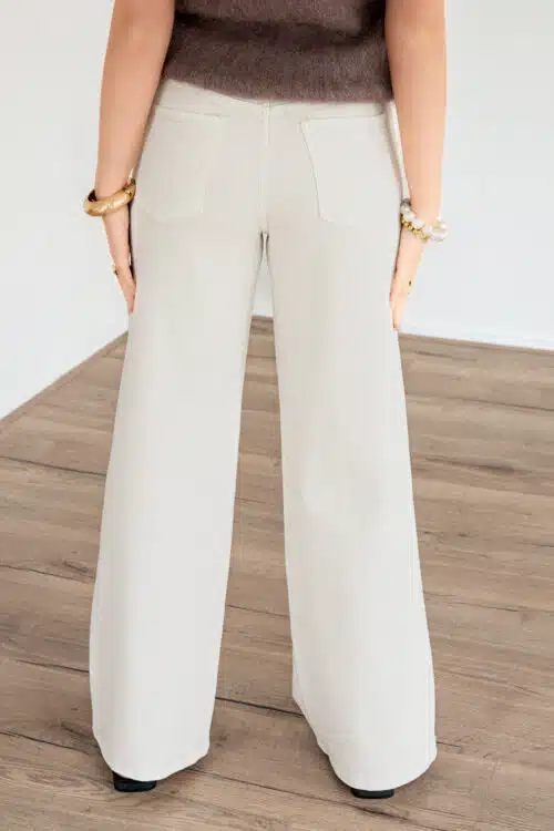 Alternative view of Isa Dad Fit Jeans Beige 3378-9.