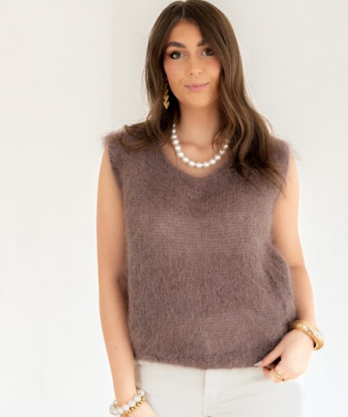 Alternative view of Mohair Spencer Light Brown