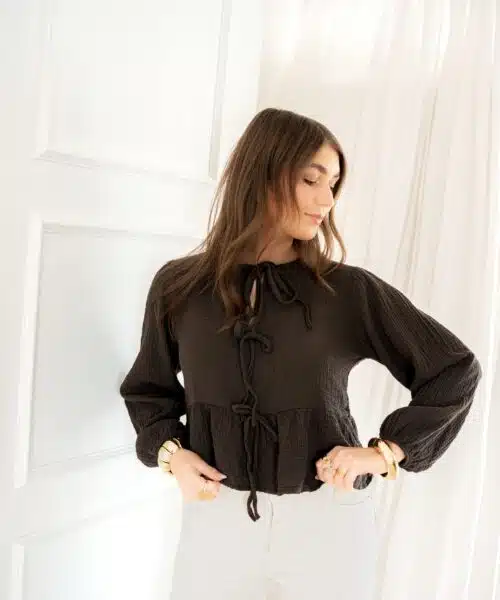 Alternative view of Peggy Blouse Brown