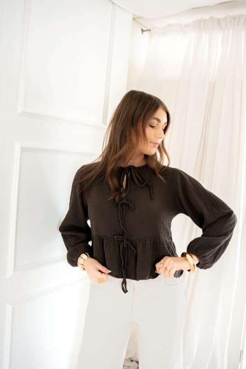 Alternative view of Peggy Blouse Brown