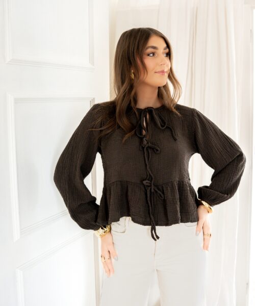 Peggy Blouse Brown