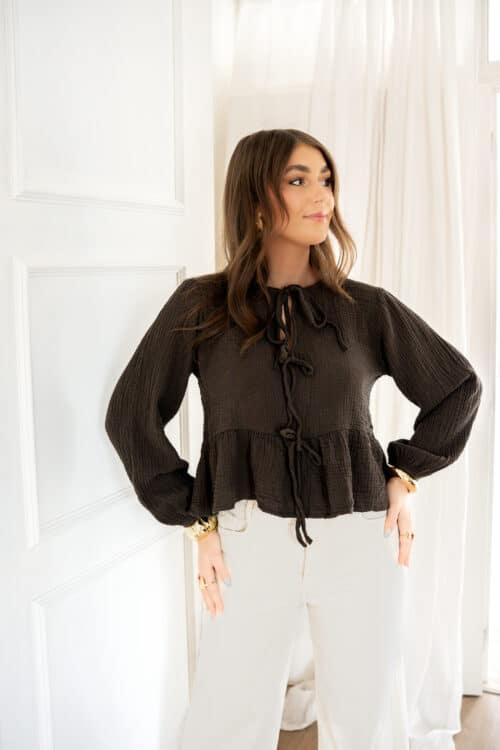 Peggy Blouse Brown