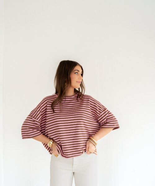 Alternative view of Syna Stripe Shirt Pink Brown