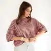 Syna Stripe Shirt Pink Brown