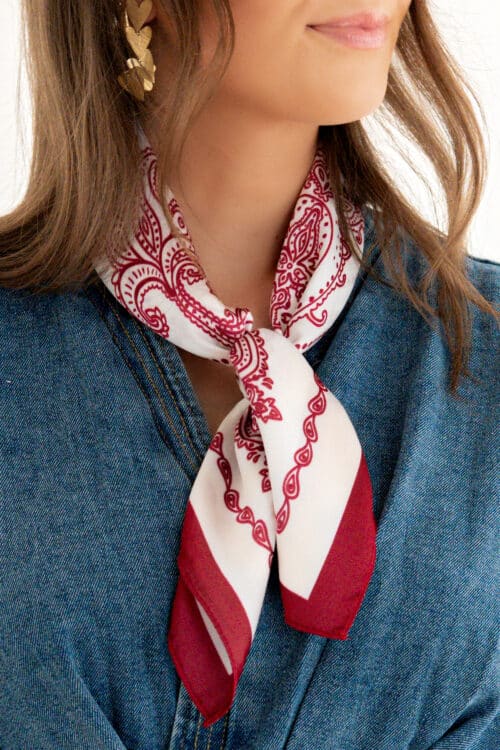 Satin Scarf Bordeaux
