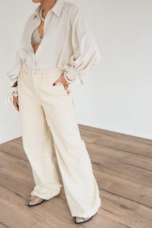 Alternative view of Luna Wide Leg Jeans 9059