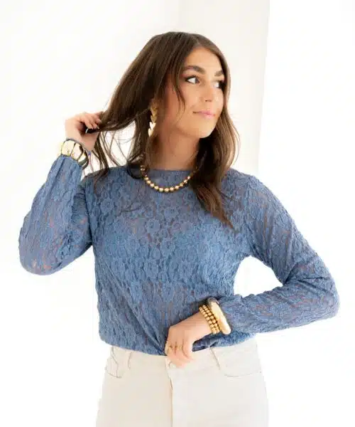 Angela Lace Top Lavandel