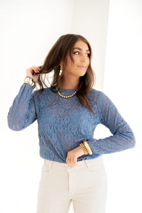 Angela Lace Top Lavandel
