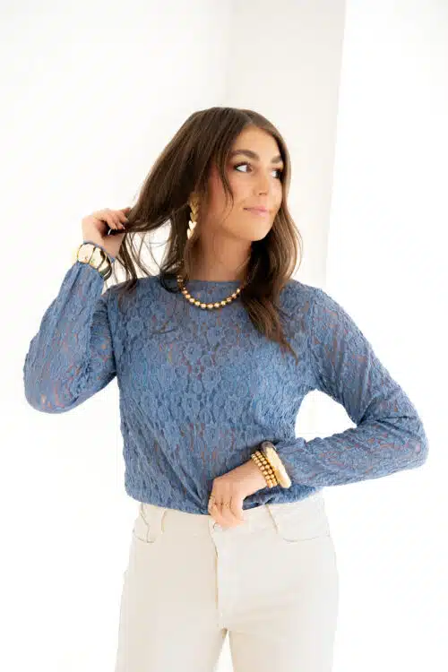 Angela Lace Top Lavandel