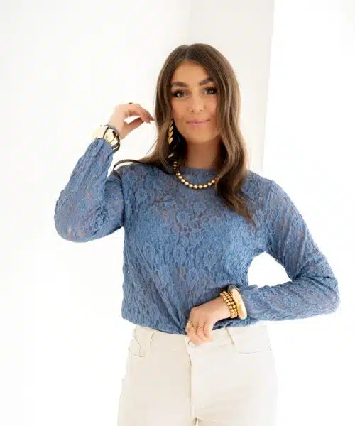 Alternative view of Angela Lace Top Lavandel