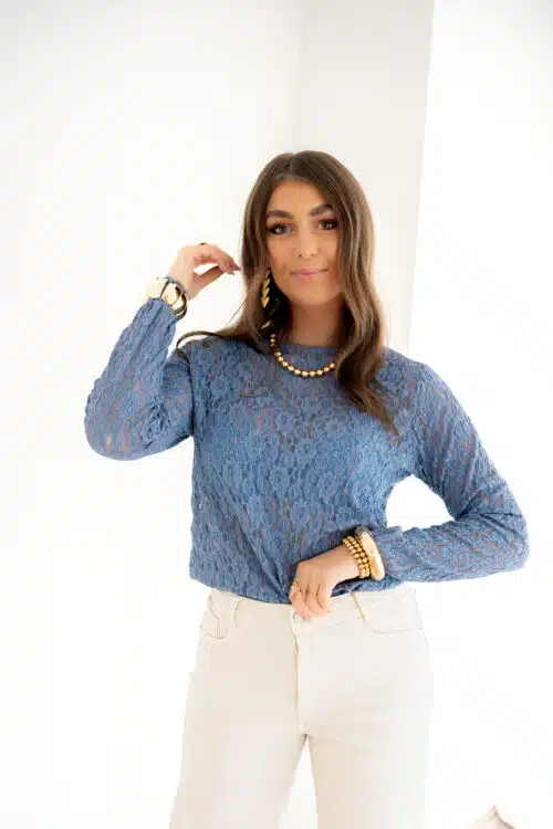 Alternative view of Angela Lace Top Lavandel