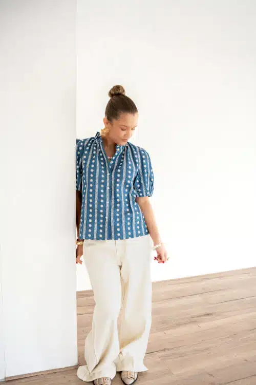 Alternative view of Dana Blouse Embroided Blue *