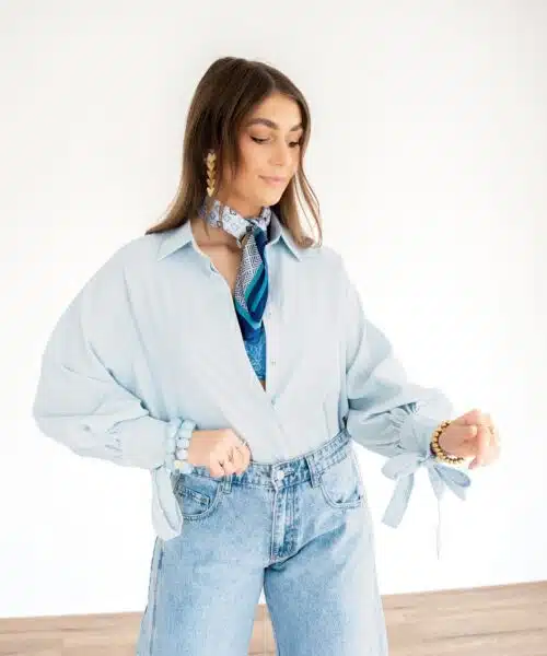 Alternative view of Sisi Blouse Light Blue -