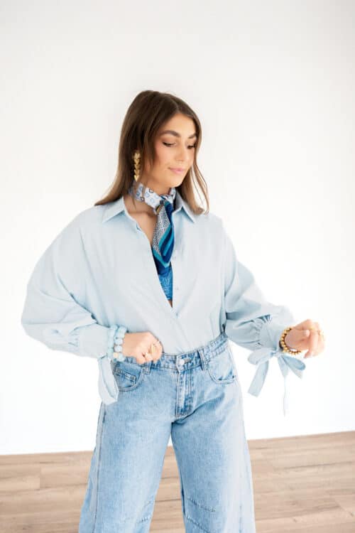 Alternative view of Sisi Blouse Light Blue -