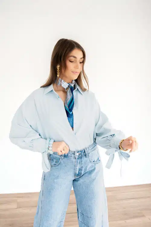 Alternative view of Sisi Blouse Light Blue -