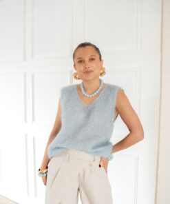 Alternative view of Mohair Spencer Light Blue