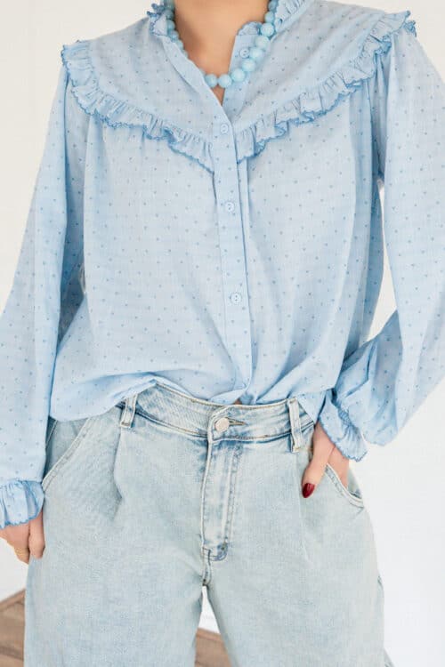 Alternative view of Cecile Heart Blouse Blue *