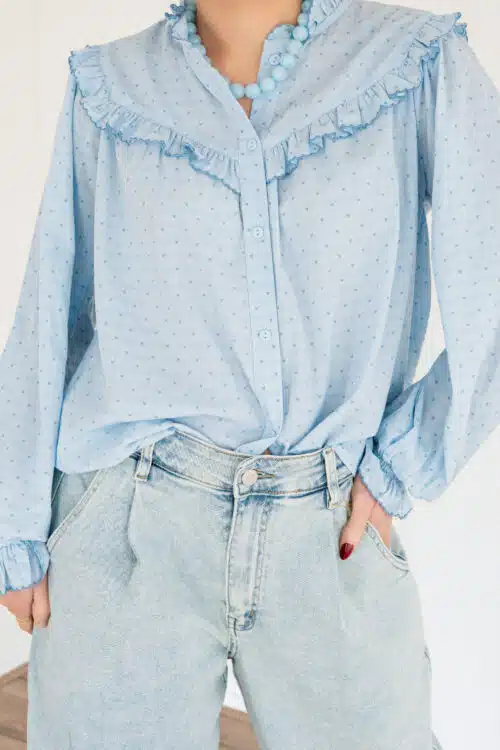 Alternative view of Cecile Heart Blouse Blue *