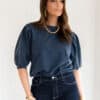 Posy Sweater Washed Blue |