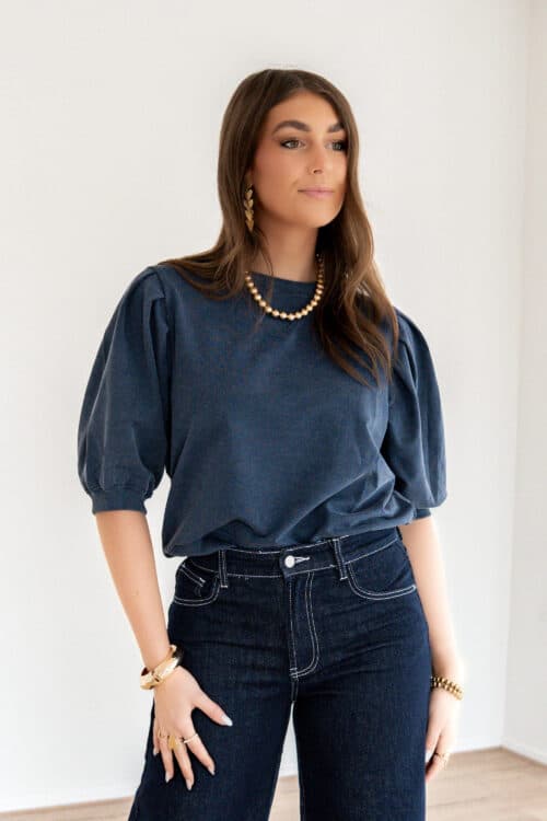 Posy Sweater Washed Blue |