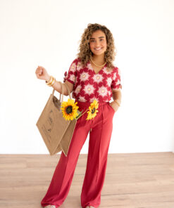 Lofty Manner Trouser Solana Brique Red
