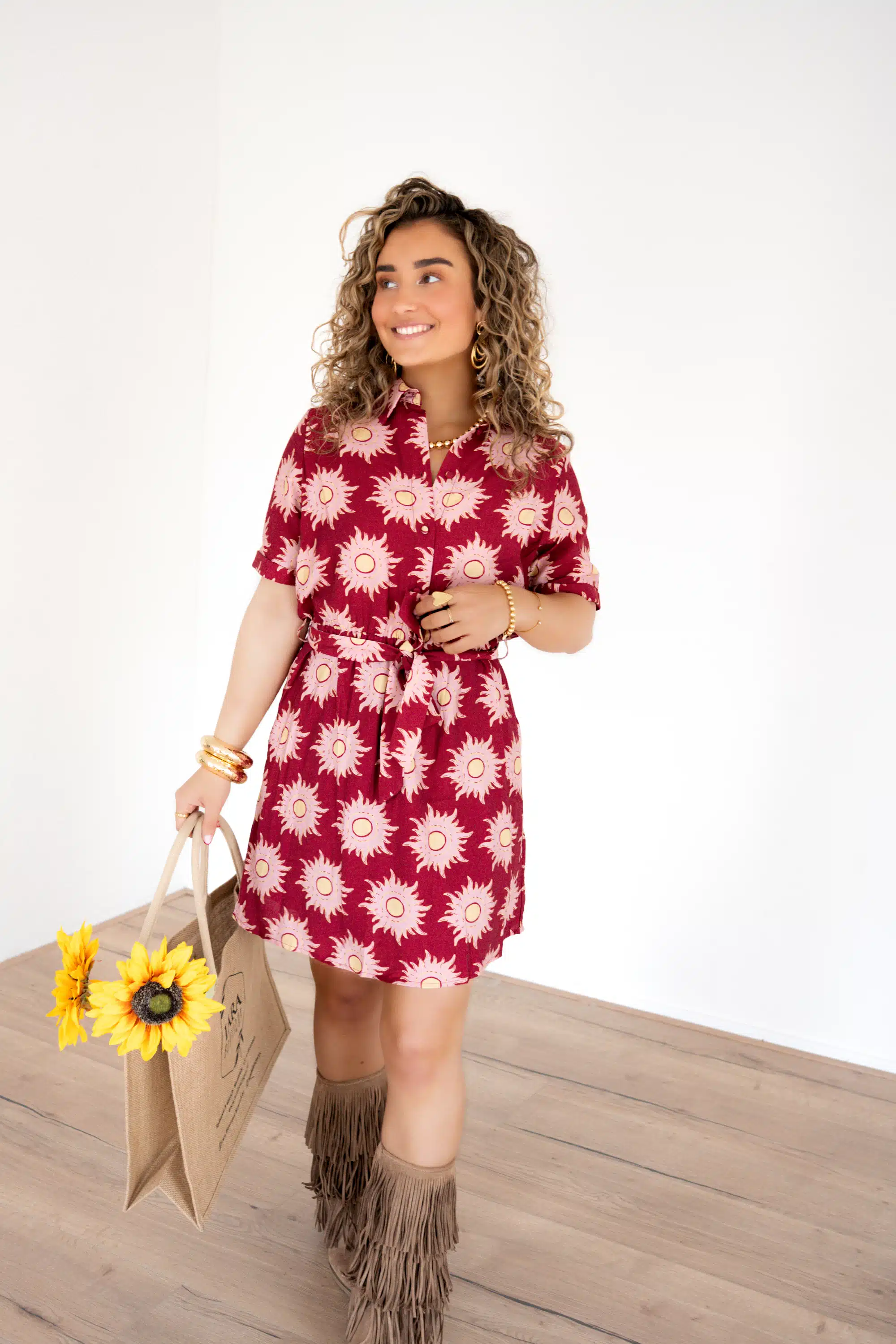 Lofty Manner Dress Calista Multi Brique - Afbeelding 7