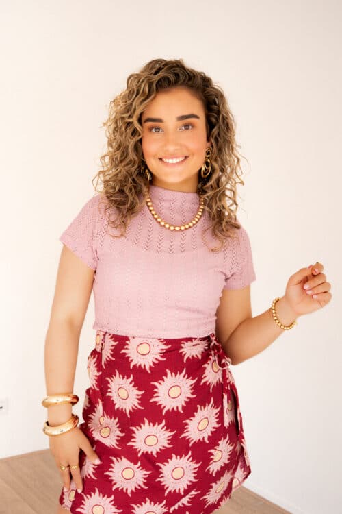 Lofty Manner Top Isley Dusty Pink