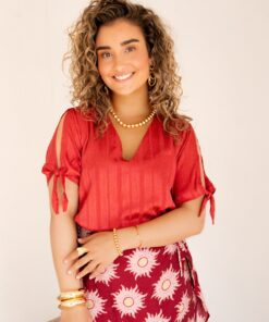 Lofty Manner Blouse Elowen Brique Red