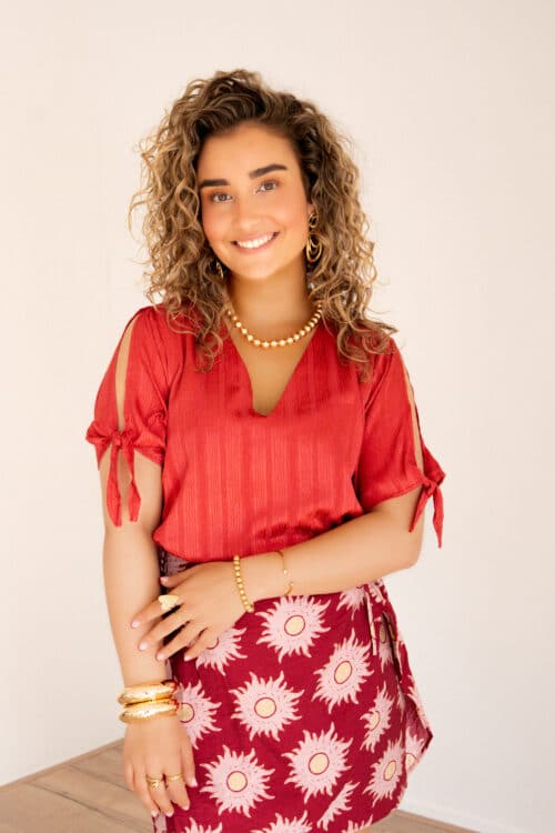 Lofty Manner Blouse Elowen Brique Red