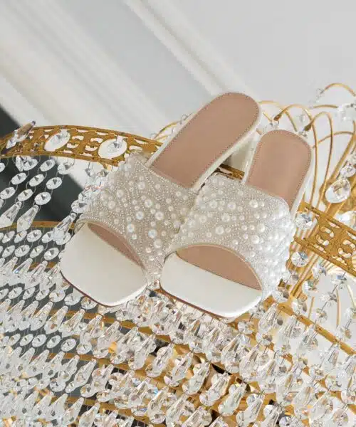 Nova Heels White Pearls