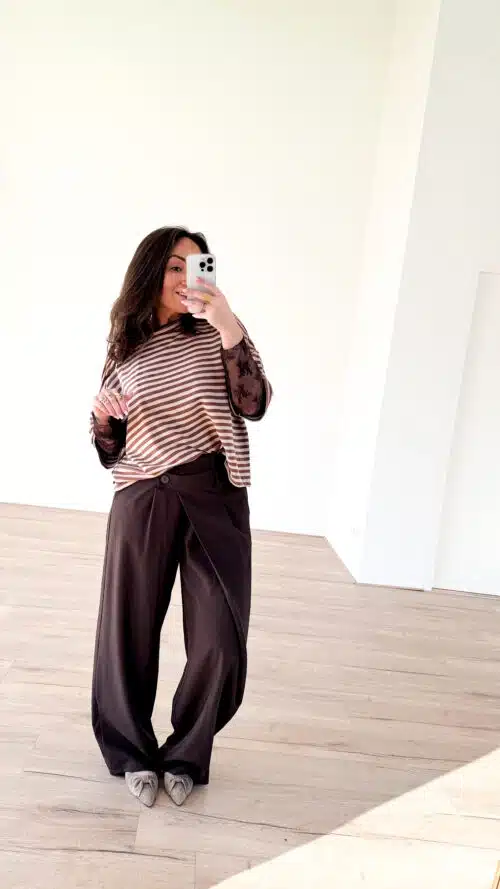 Alternative view of Syna Stripe Shirt Brown Beige