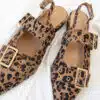 Babouche Slingback Soya Camel Leopard