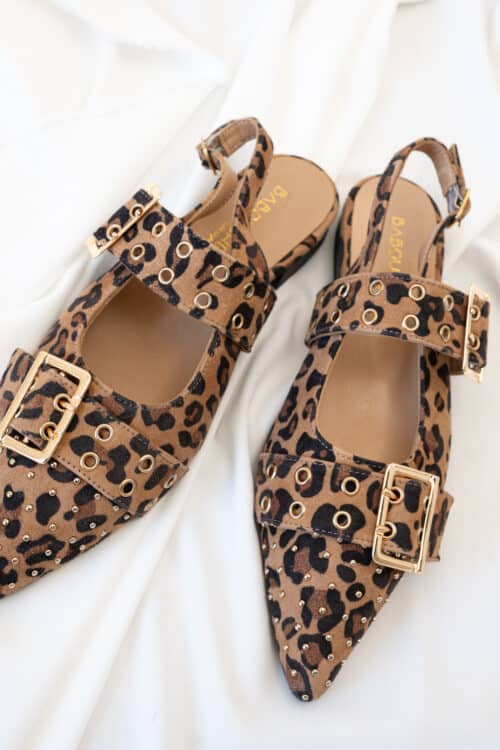 Babouche Slingback Soya Camel Leopard