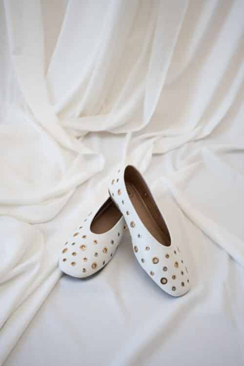 Alternative view of Loua Ballerina Silver Gold Details White