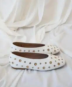 Loua Ballerina Silver Gold Details White