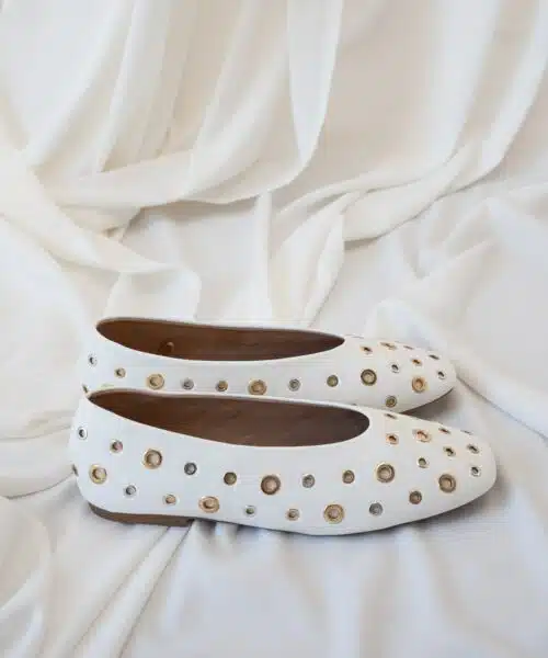 Loua Ballerina Silver Gold Details White