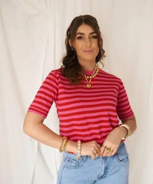 Talisa Stripe Pink Red