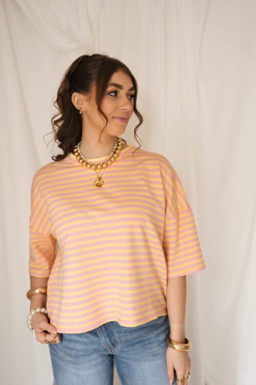 Alternative view of Syna Stripe Shirt Pink Yellow
