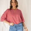 Syna Stripe Shirt Red Pink