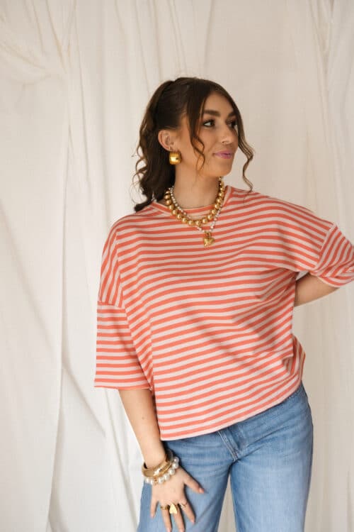Alternative view of Syna Stripe Shirt Peach Beige