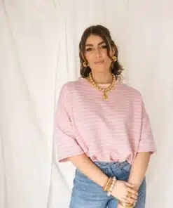 Alternative view of Syna Stripe Shirt Pink Beige