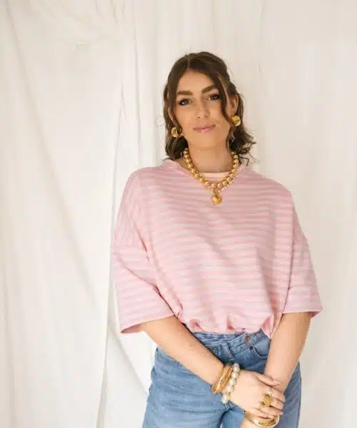Alternative view of Syna Stripe Shirt Pink Beige