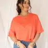 Nya Stripe Top Happy Orange Pink