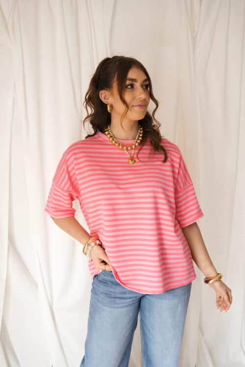 Alternative view of Nya Stripe Top Pink Light Pink