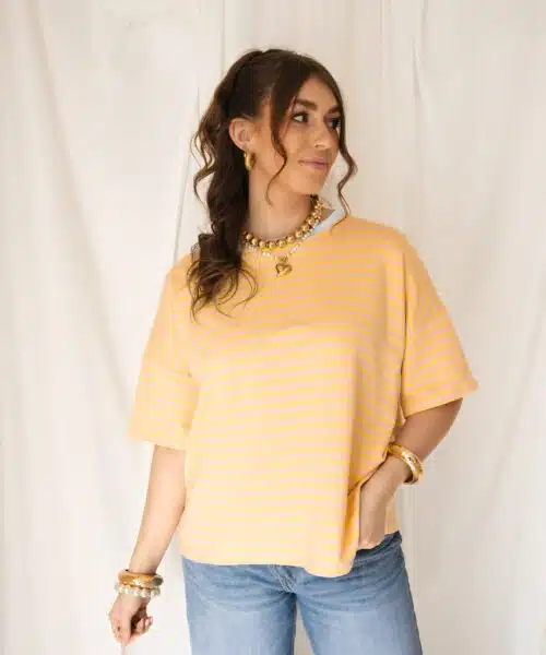 Alternative view of Nya Stripe Top Yellow Blue
