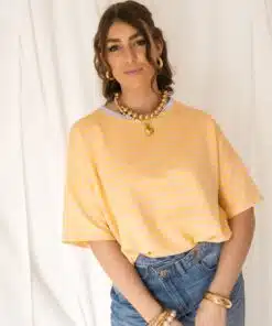 Nya Stripe Top Yellow Blue