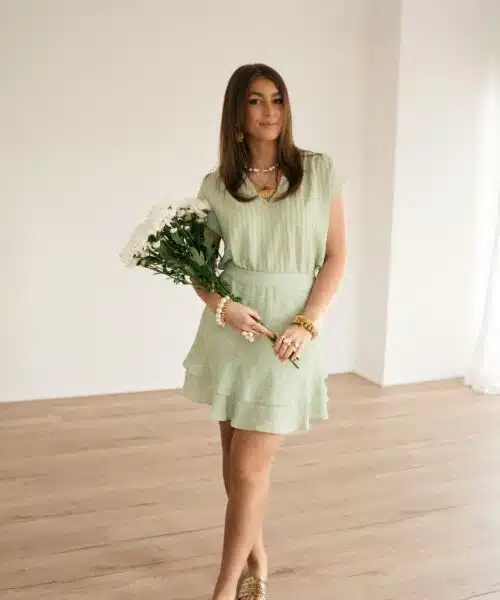 Alternative view of Lofty Manner Skirt Marao Mint Offwhite