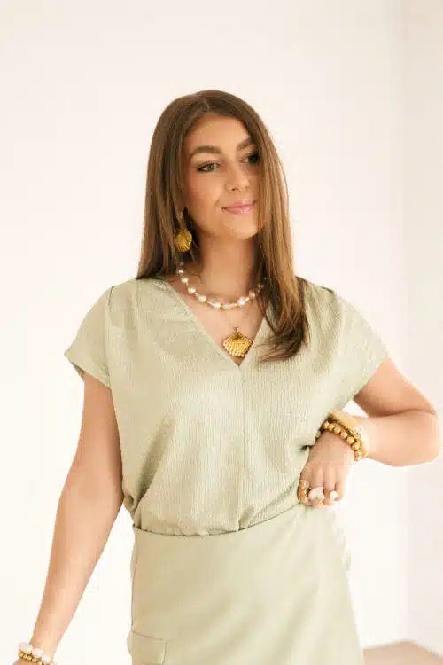 Lofty Manner Top Elian Mint Gold