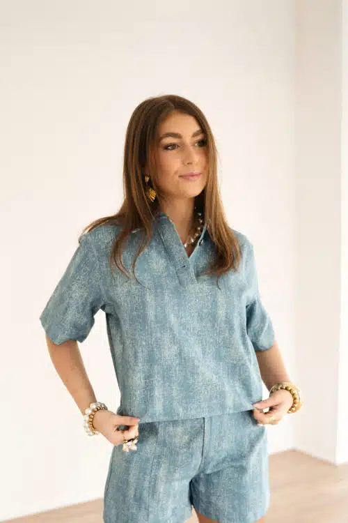 Lofty Manner Blouse Abby Blue
