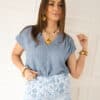 Lofty Manner Top Elian Blue
